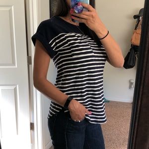 🌟2/$20🌟Merona Navy & Cream Striped Shirt